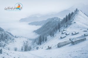 تساقط الثلوج في شمال إيران