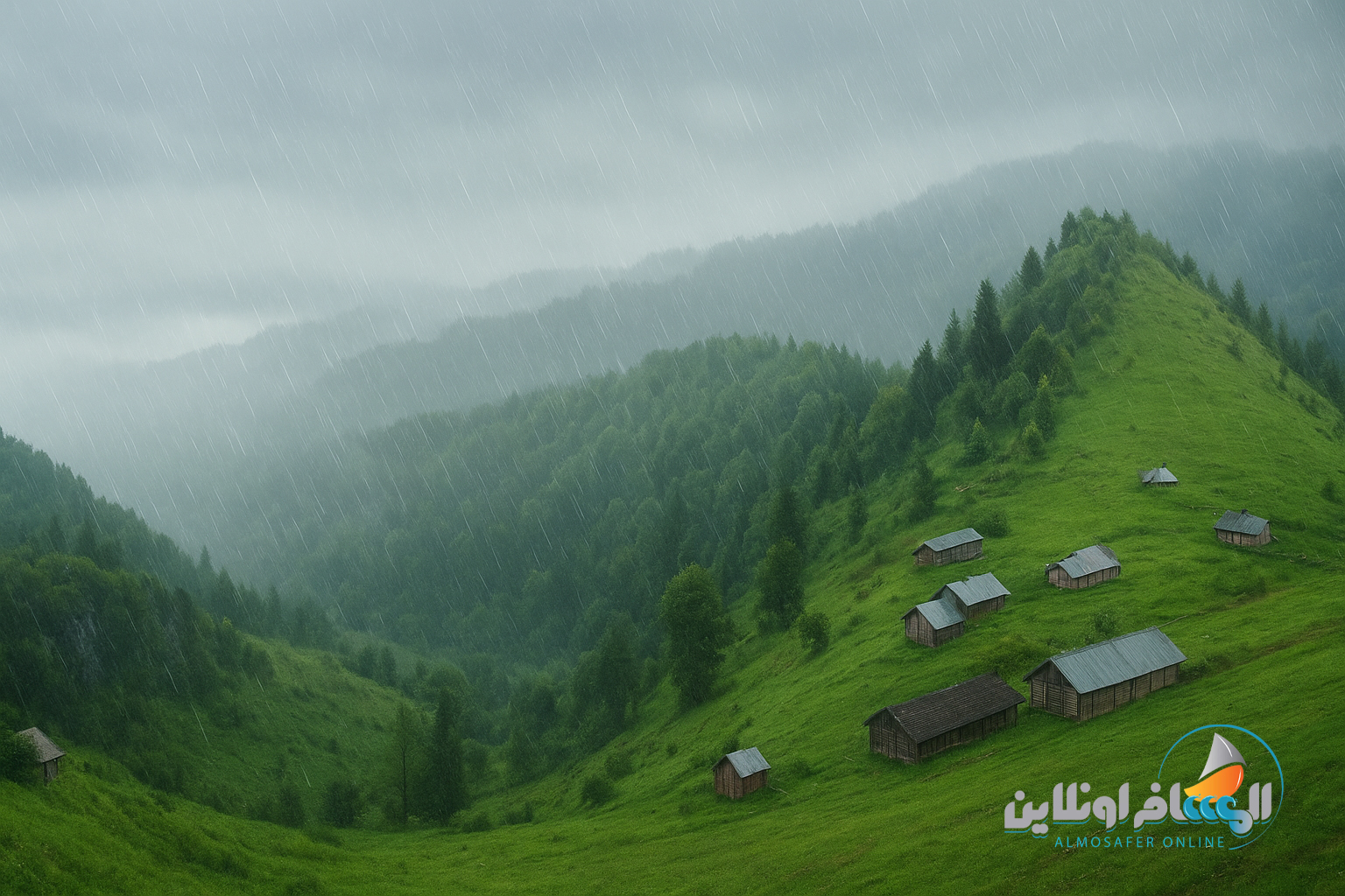 هطول الأمطار في شمال إيران